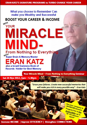 Eran Katz's 'Your Miracle Mind - From Nothing to Everything' Seminar